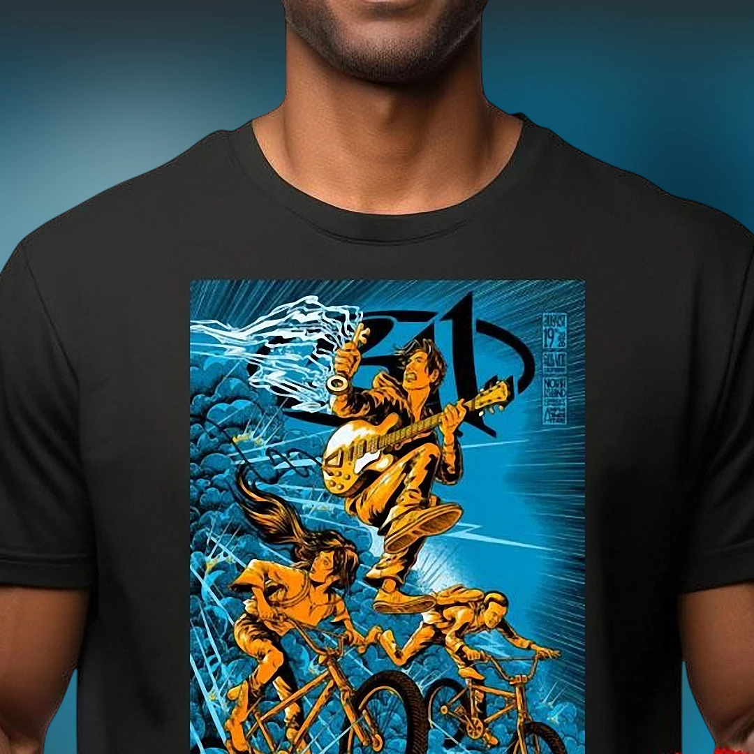 Band Graphic Concert Poster Tee, Vintage Rock Tour Music Apparel for Fans