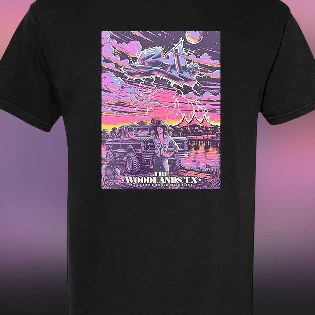 The Woodlands TX Concert Tee Cynthia Woods Mitchell Pavilion Tour Graphic T-Shirt