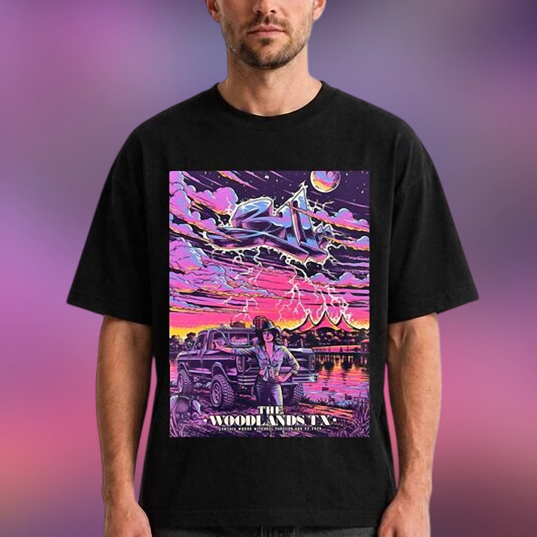 The Woodlands TX Tee Vintage Concert Band Graphic T-Shirt
