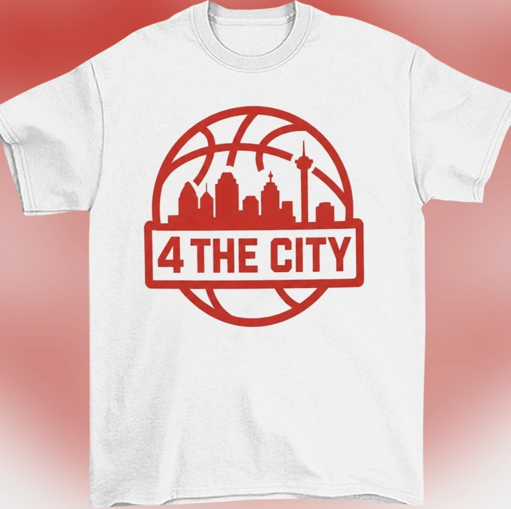 4 The City Toronto Basketball Skyline Tee, Sports Fan Pride Graphic T-Shirt