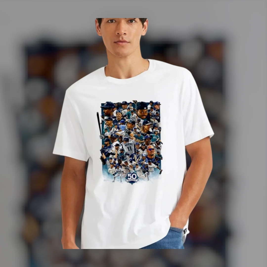 50 Seasons Seattle Baseball Legends Tee Commemorative 50th Anniversary Fan Gift