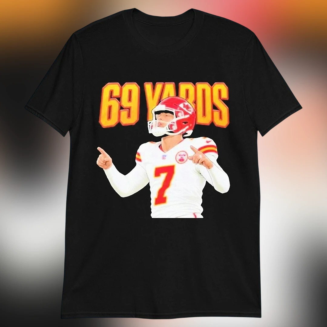 69 Yards Harrison Butker Kansas City Football Tee, Vintage Retro Sports Fan Shirt