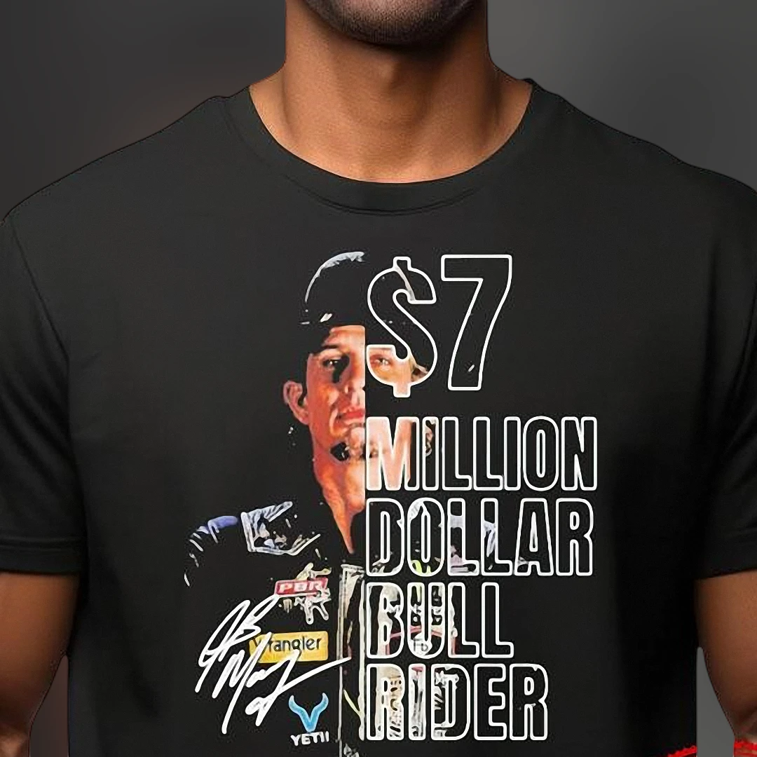 7 Million Dollar Bull Rider JB Mauney Tee Rodeo Cowboy Fan Graphic Shirt