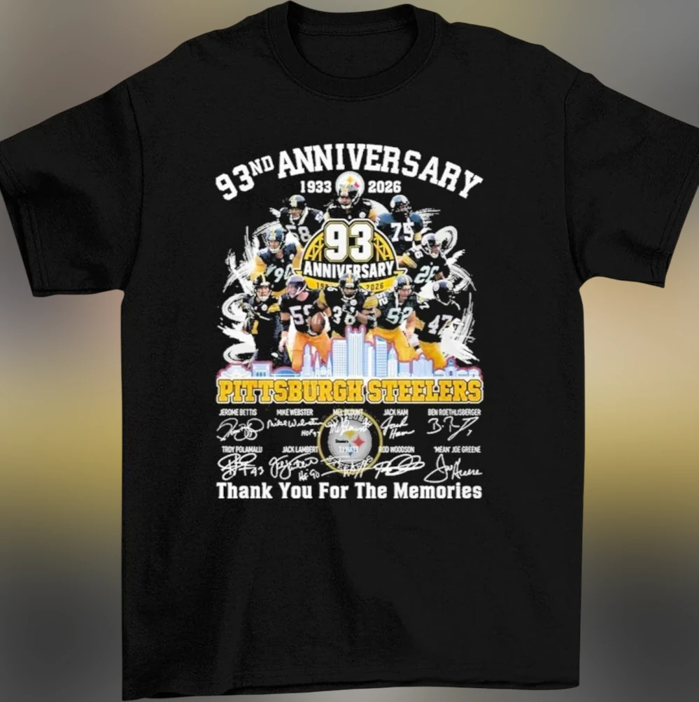 93rd Anniversary 1933 2026 Steelers Thank You For The Memories Tee, Signatures Legends Football Gift