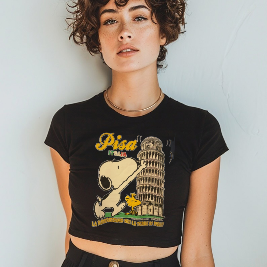 Snoopy Pisa Italia La Raddrizziamo Noi La Torre Di Pisa Shirt