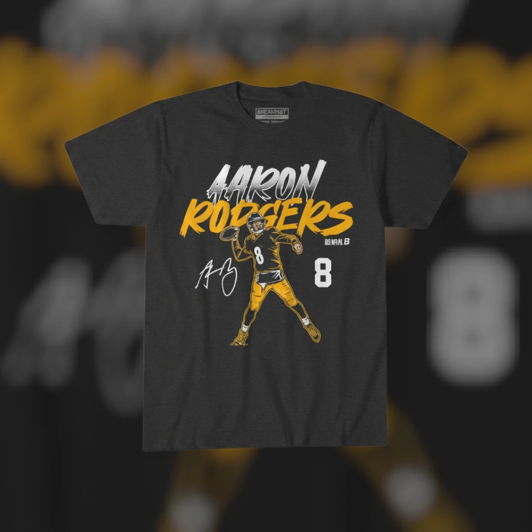 Aaron Rodgers Tee Shirt Football Signature Graphic Tee