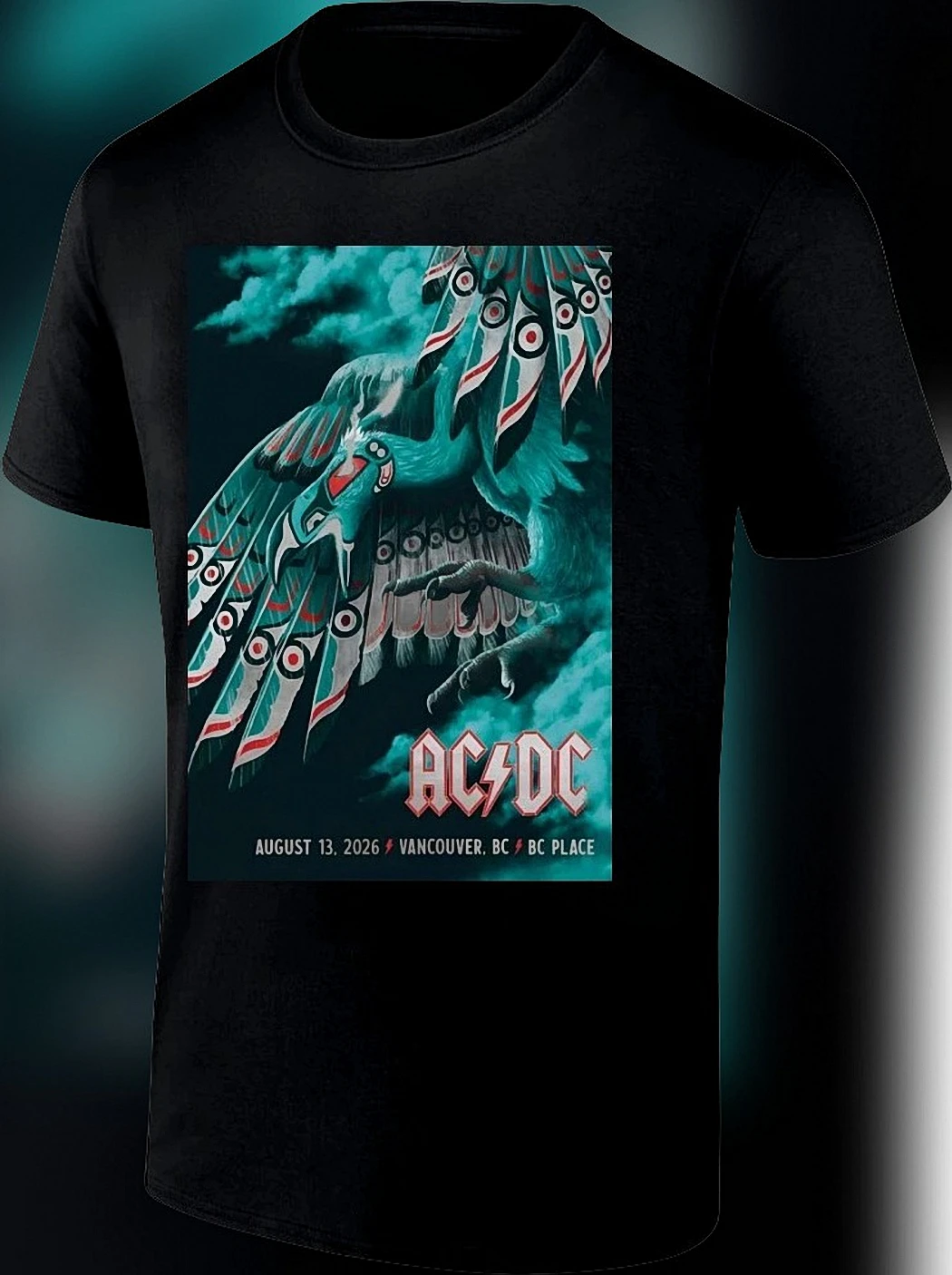 AC/DC Vancouver BC Place August 13 2026 Concert Tee, Rock Band Tour Souvenir Graphic T-Shirt Gift