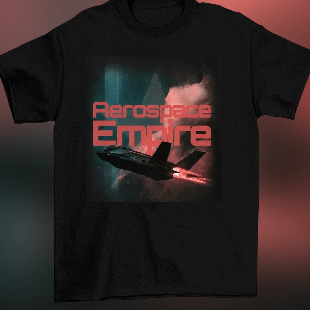 Aerospace Empire Fighter Jet Graphic Tee, Modern Military Aviation Shirt Gift for Pilots