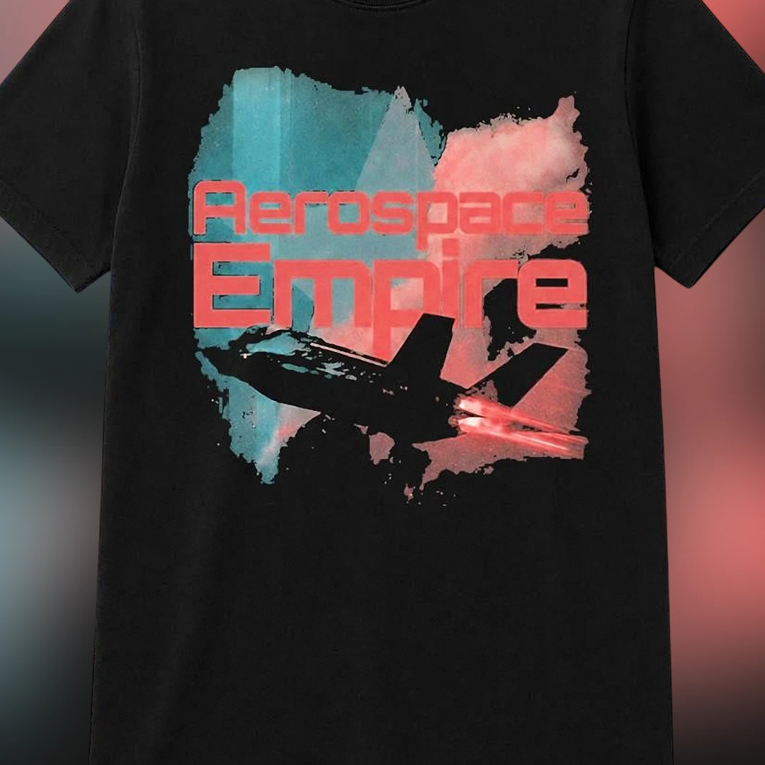 Aerospace Empire Fighter Jet Graphic Tee, Vintage Aviation Military Aircraft Pilot Shirt Gift