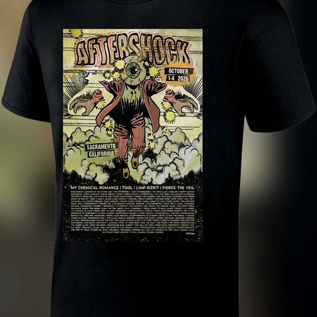 Aftershock Festival 2026 Sacramento California Tee October 1-4 Rock Concert Graphic Shirt