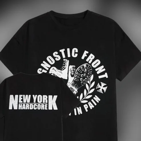 Agnostic Front NYHC New York Hardcore Tee Vintage Distressed Punk Rock Band Shirt for Music Fans