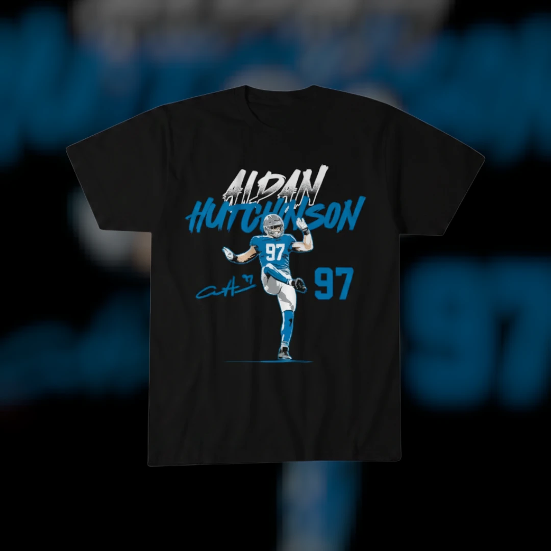 Aidan Hutchinson 97 Detroit Football Graphic Tee