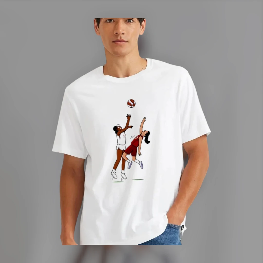 Aja Wilson vs Indiana Fever Women's Basketball Jump Shot Graphic Tee