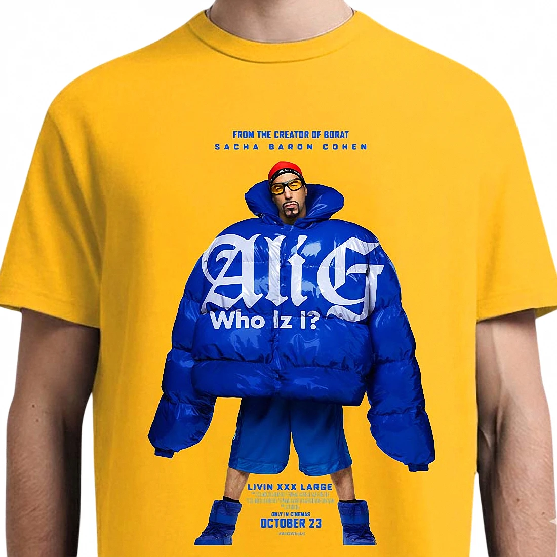 Ali G Who Iz i Tee Livin XXX Large Sacha Baron Cohen Graphic T-Shirt