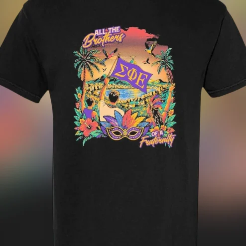 All The Brothers Of A Fraternity Tee Tropical Carnival Greek Life Graphic T-Shirt