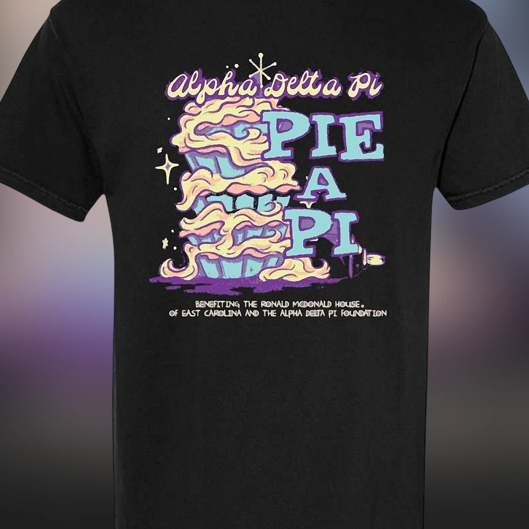 Alpha Delta Pi Pie A Pi Philanthropy Tee, ADPi Ronald McDonald House Fundraiser Graphic Shirt