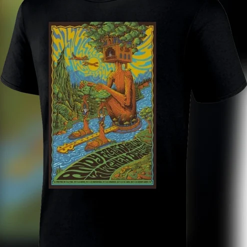 Andy Frasco The U.N. Kitchen Dwellers Tour Tee, Psychedelic Concert Poster Graphic Shirt, Jam Band Live Music Fan Gift