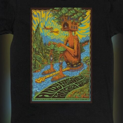 Andy Frasco The U.N. Kitchen Dwellers Tour Tee, Psychedelic Jam Band Concert Graphic Shirt for Music Fans