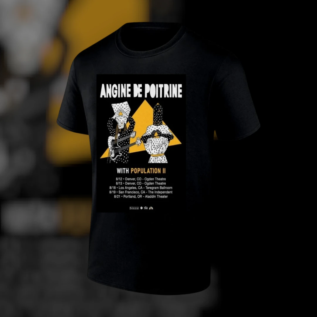 Angine De Poitrine Population II Denver 2026 Tour Tee Live Concert Merch