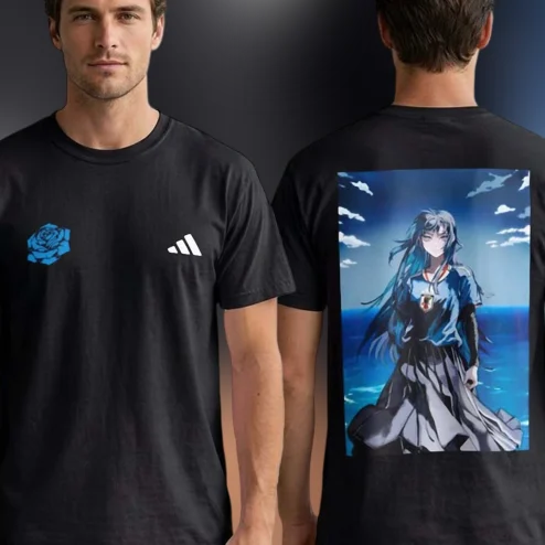 Anime Girl Soccer Aesthetic Tee Japan Sports Graphic T-Shirt