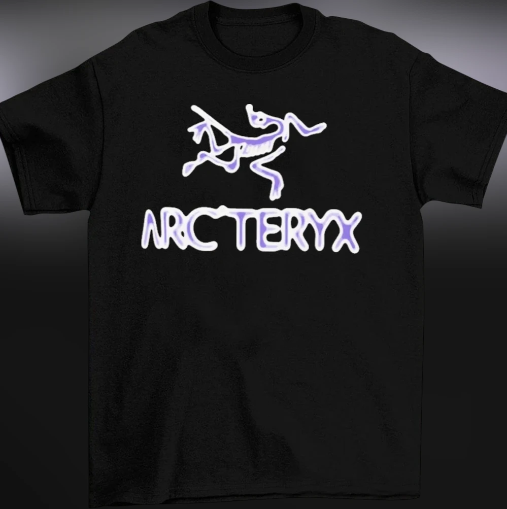 Arc'teryx Tee Purple Neon Logo Graphic Shirt for Hiking Climbing and Outdoor Streetwear