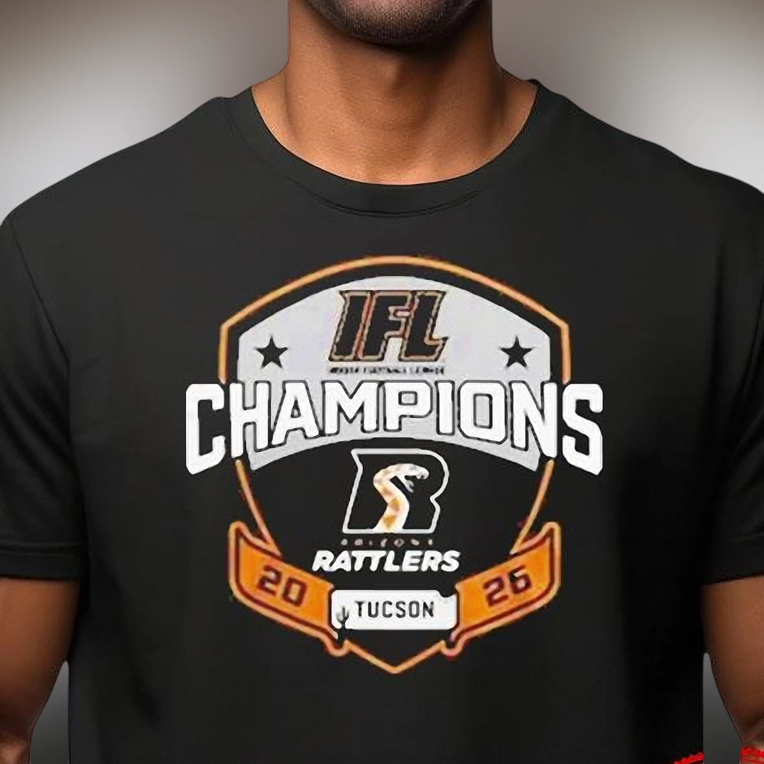 Arizona Rattlers IFL Champions 2026 Tucson Tee, Commemorative Indoor Football Fan Graphic T-Shirt