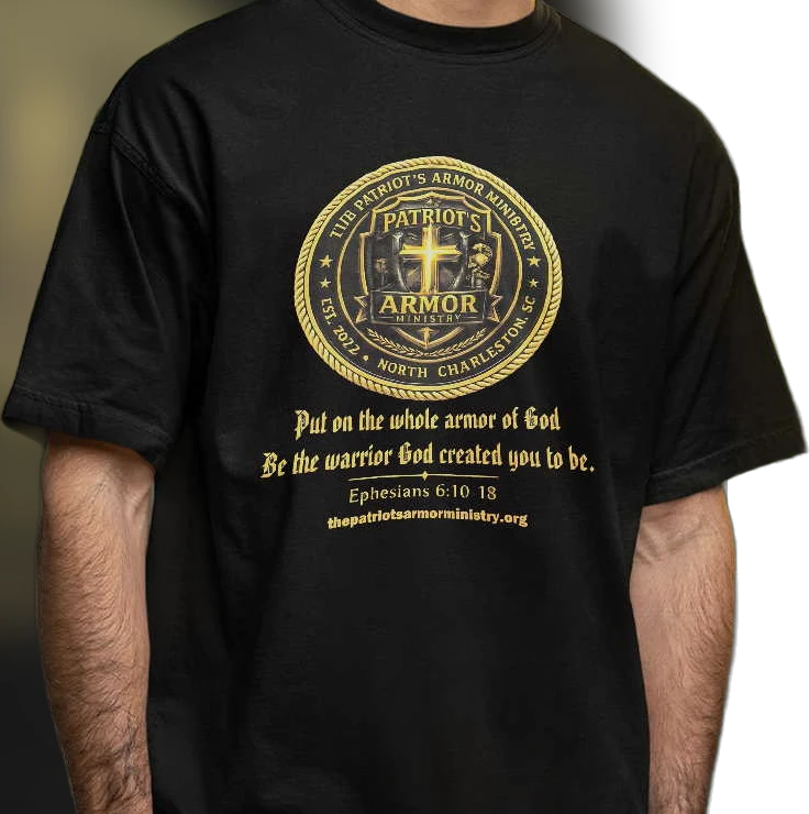 Armor of God Christian Warrior Tee Ephesians 6:10-18 Scripture Faith Graphic T-Shirt