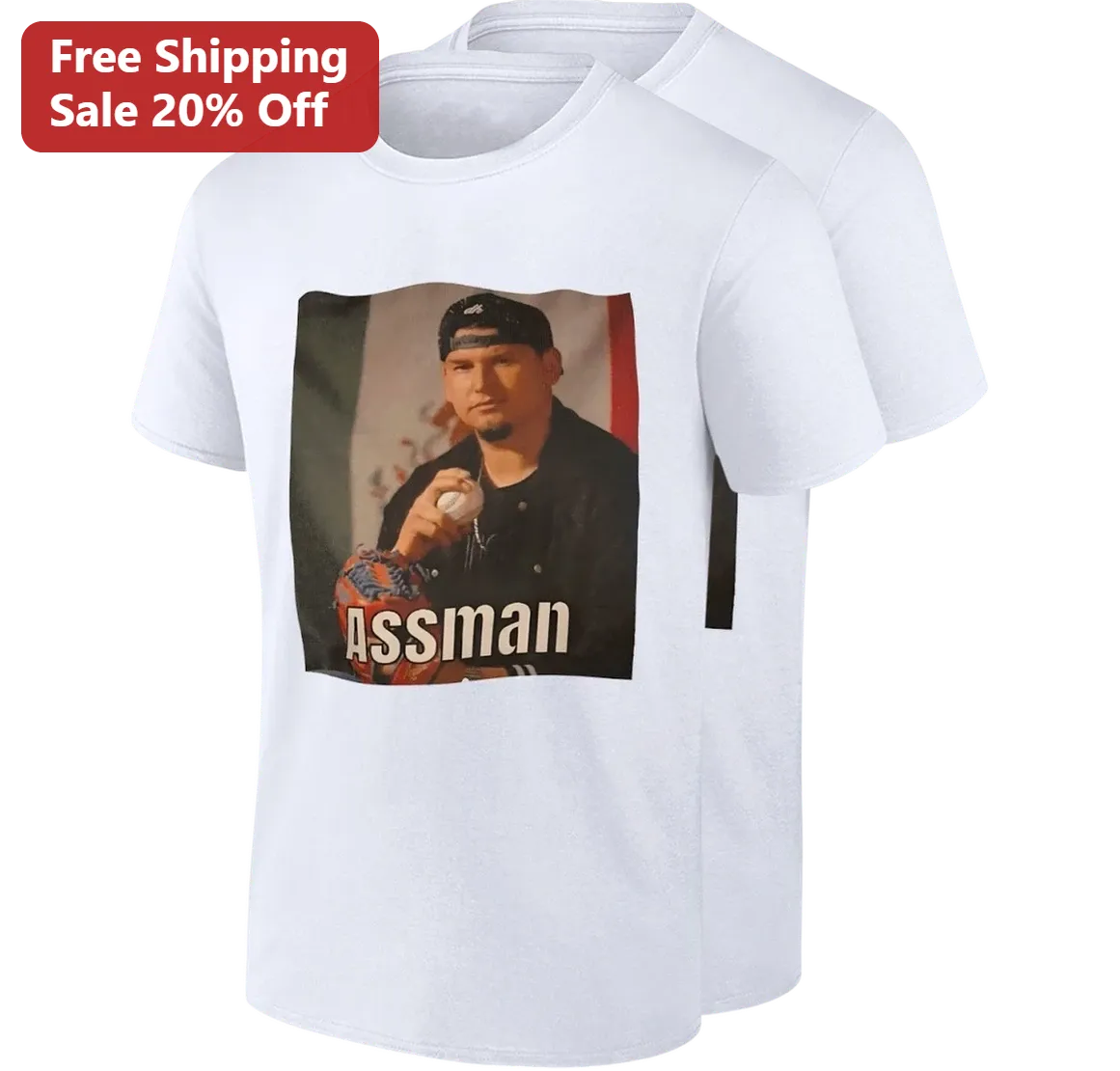 Assman Tee Seinfeld Reference Funny Baseball Slogan Gift for Men Women Unisex
