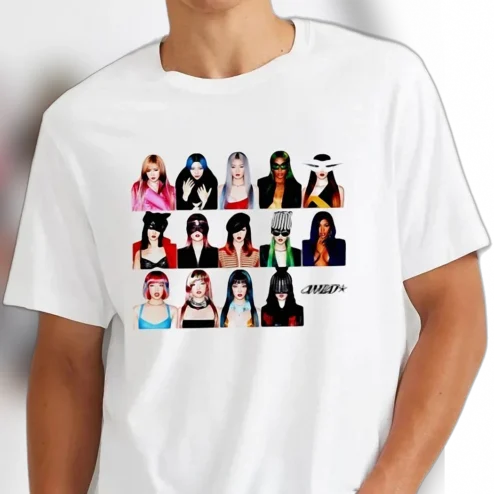 AWED* XG Pop Art Portraits Graphic Tee K-Pop Girl Group Streetwear Shirt