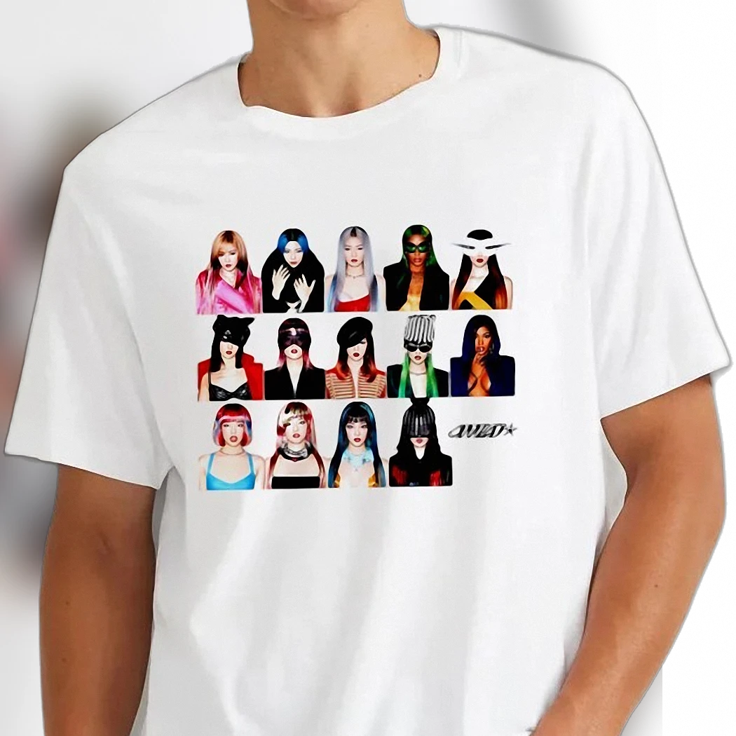 AWED* XG Pop Art Portraits Graphic Tee K-Pop Girl Group Streetwear Shirt