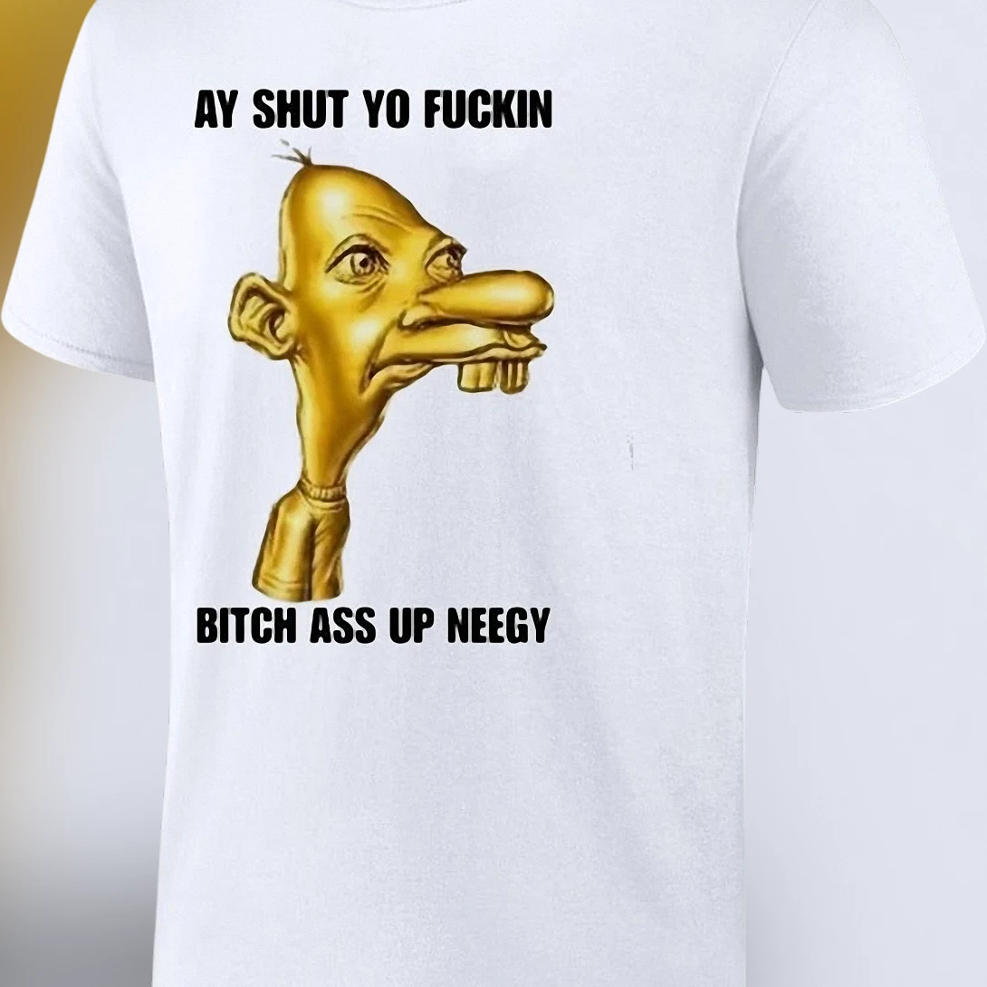 Ay Shut Yo Bitch Ass Up Neegy Meme Tee Greg Heffley Parody Graphic Shirt for Men and Women