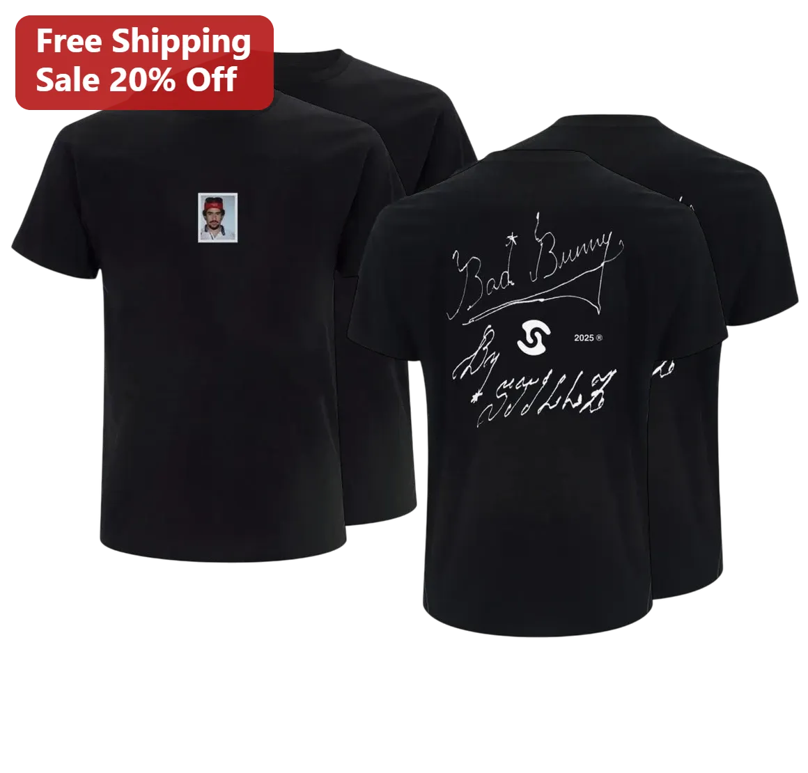 Bad Bunny 2025 Tee, Bad Bunny Concert Tour Graphic Tee for Fans, Puerto Rican Rapper Streetwear Music Shirt Gift for Men Women