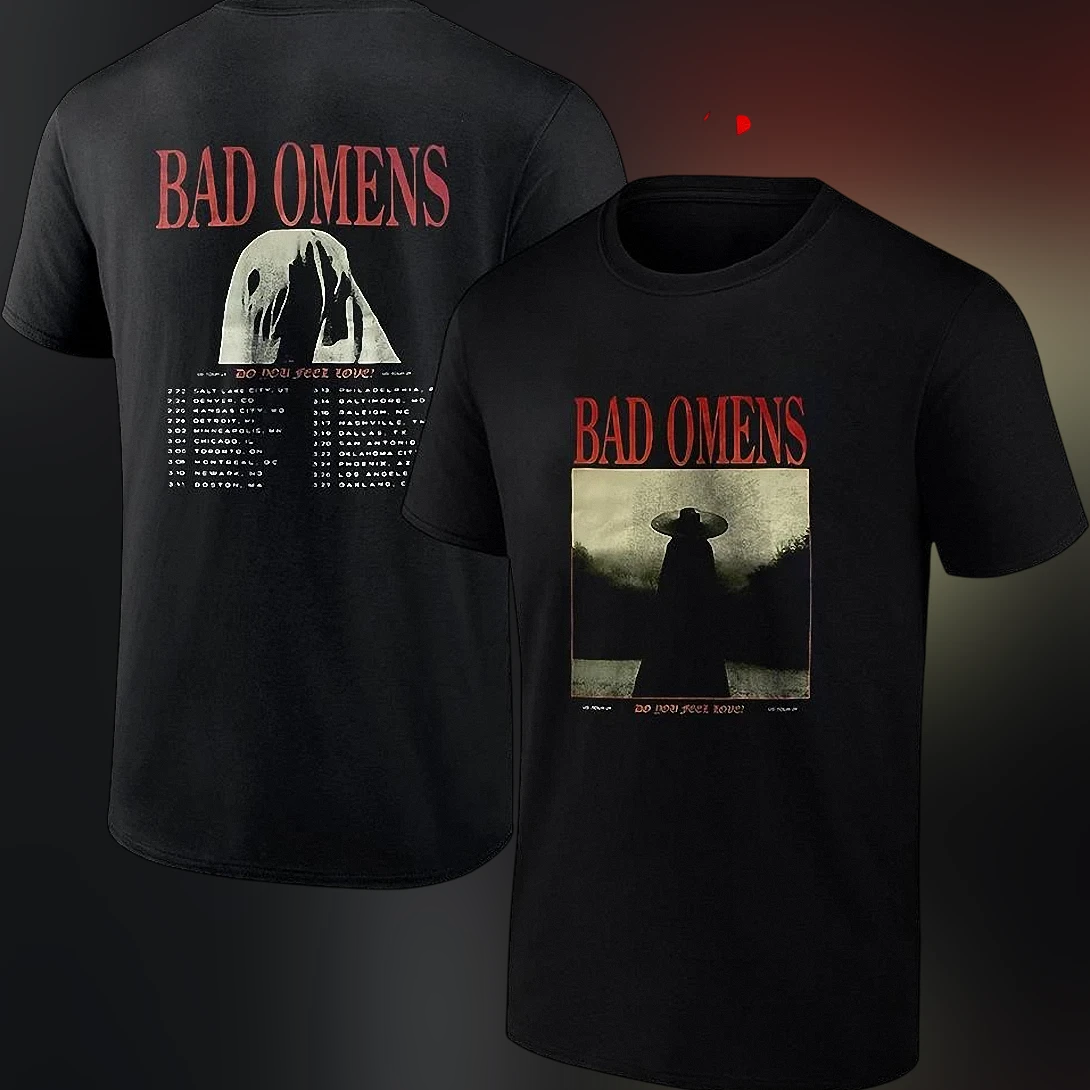 Bad Omens Do You Feel Love Tour Tee Double Sided Metalcore Rock Concert Shirt