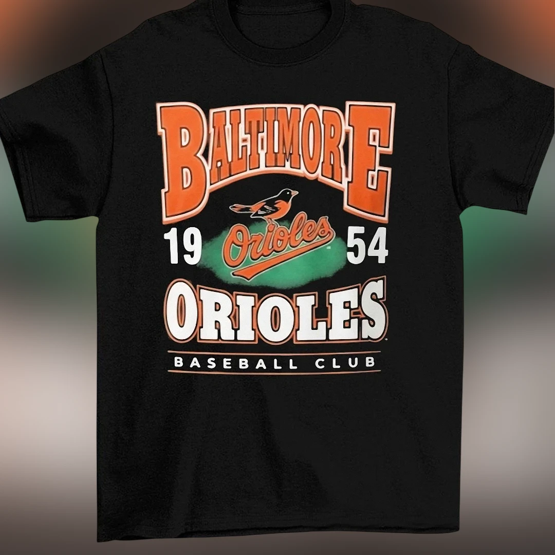 Baltimore 1954 Orioles Baseball Club Tee, Vintage Retro Baltimore Baseball Fan Graphic T-Shirt