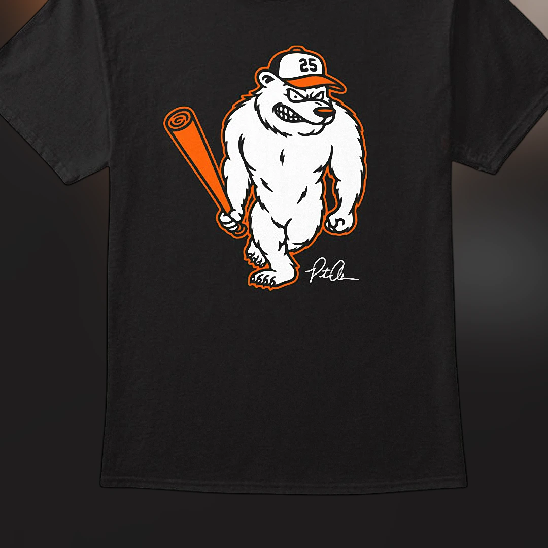 Baseball Bear Mascot Graphic Tee Retro Sports Game Day Apparel for Fans