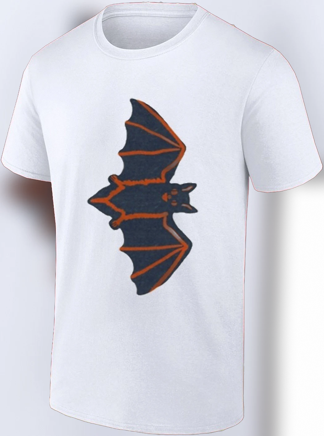 Bat Graphic Tee Minimalist Nocturnal Bat Illustration Spooky Gothic White Shirt