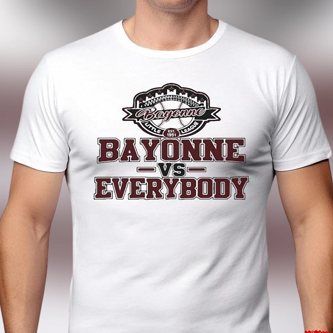Bayonne Vs Everybody Tee Little League Est 1951 Baseball Graphic T-Shirt