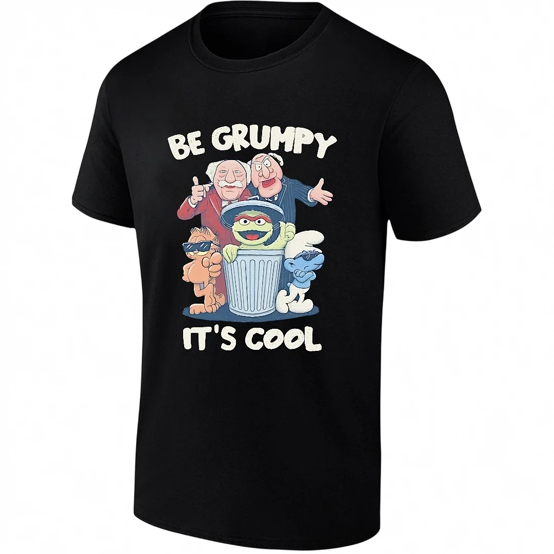 Be Grumpy It's Cool Tee Funny Cartoon Characters Graphic Shirt