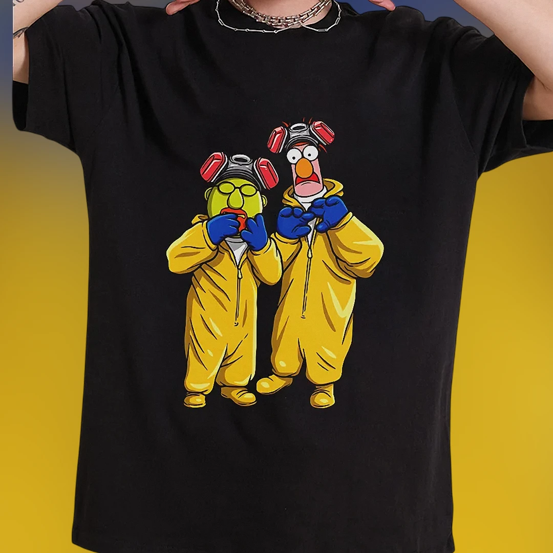 Bert and Ernie Hazmat Parody Tee, Funny Nostalgia Graphic Shirt for Men and Women, Pop Culture Fan Gift