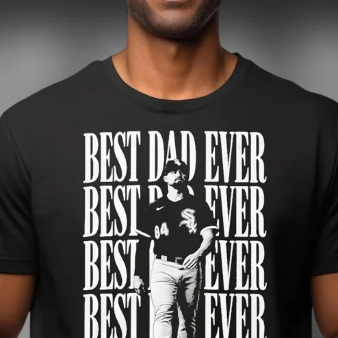Best Dad Ever Tee, Vintage Baseball Sports Graphic T-Shirt, Father's Day Gift for Dad