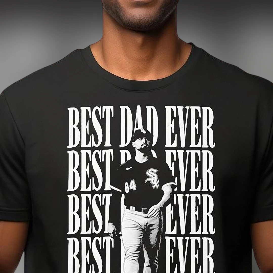 Best Dad Ever Tee, Vintage Baseball Sports Graphic T-Shirt, Father's Day Gift for Dad