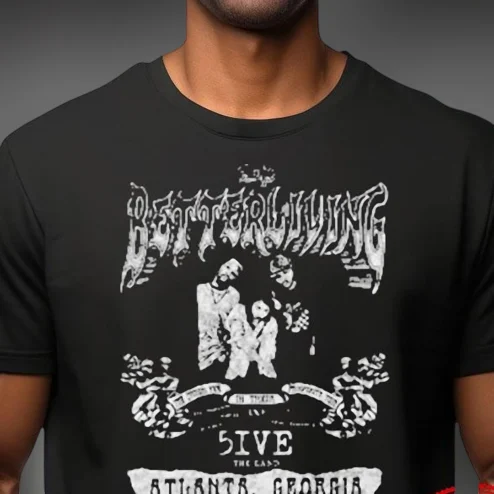 Betterliving 5ive Atlanta Georgia Streetwear Tee, Vintage Grunge Hip Hop Graphic Shirt Gift for Men and Women