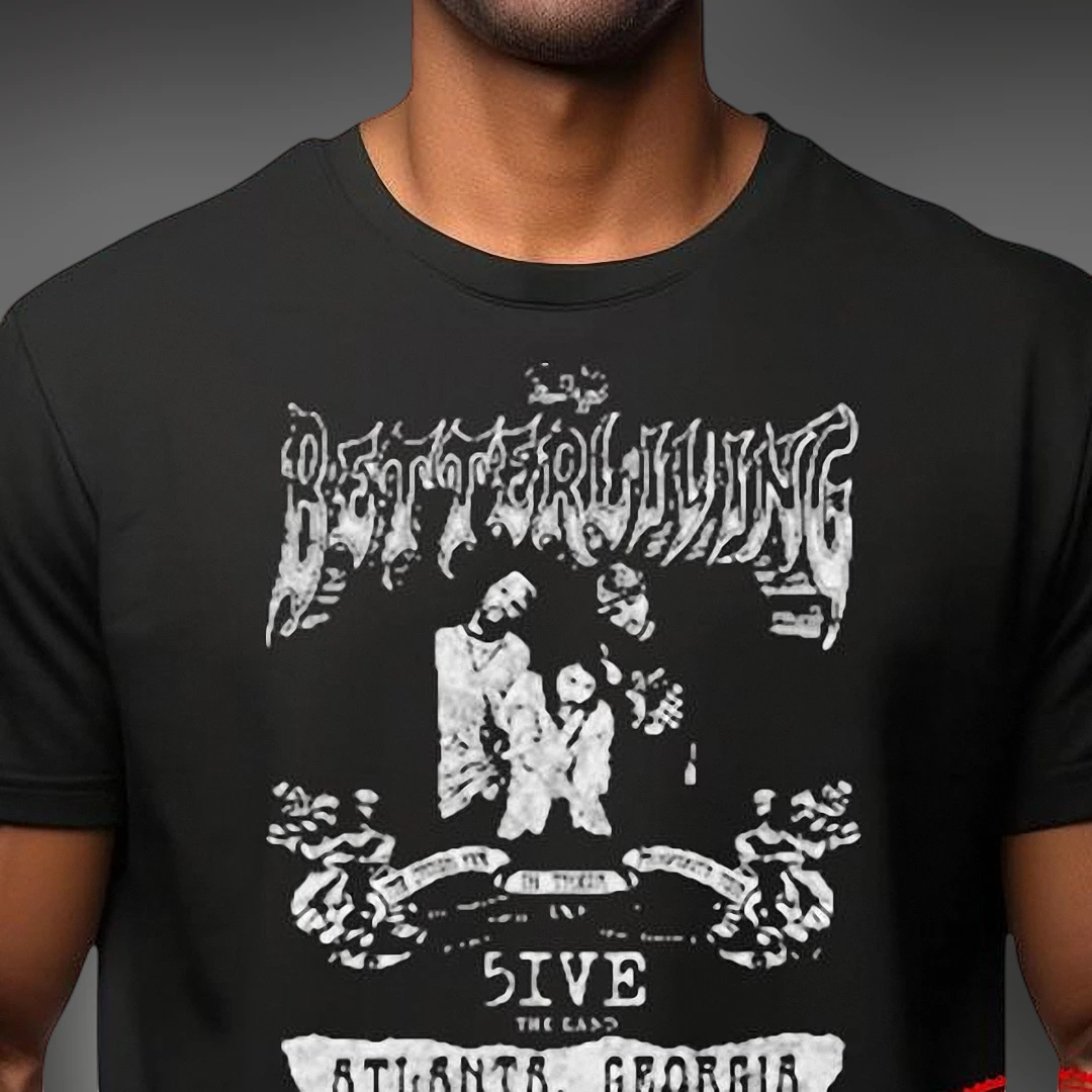 Betterliving 5ive Atlanta Georgia Streetwear Tee, Vintage Grunge Hip Hop Graphic Shirt Gift for Men and Women