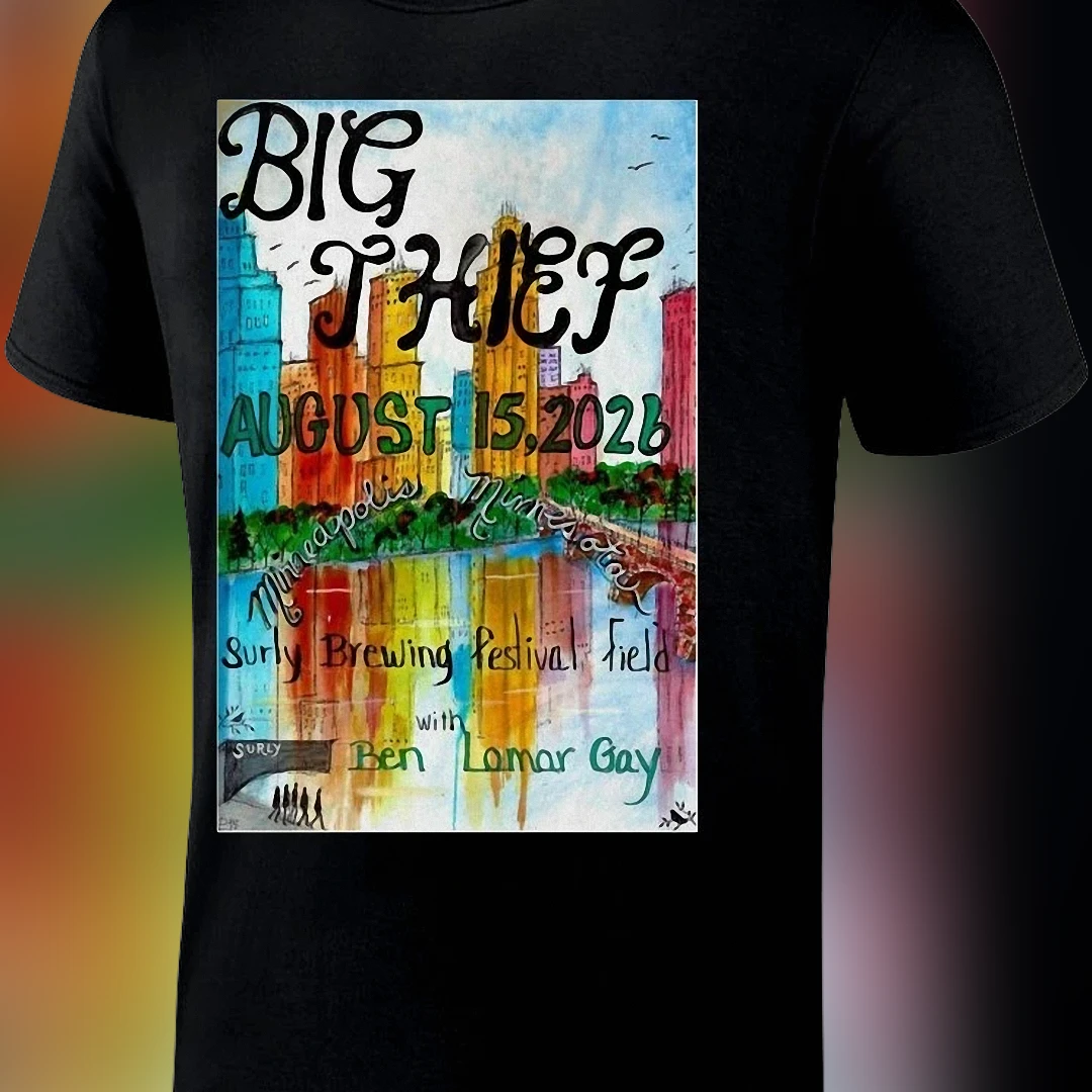 Big Thief August 15 2026 Minneapolis Concert Tee Surly Brewing Festival Field Poster Tour Shirt