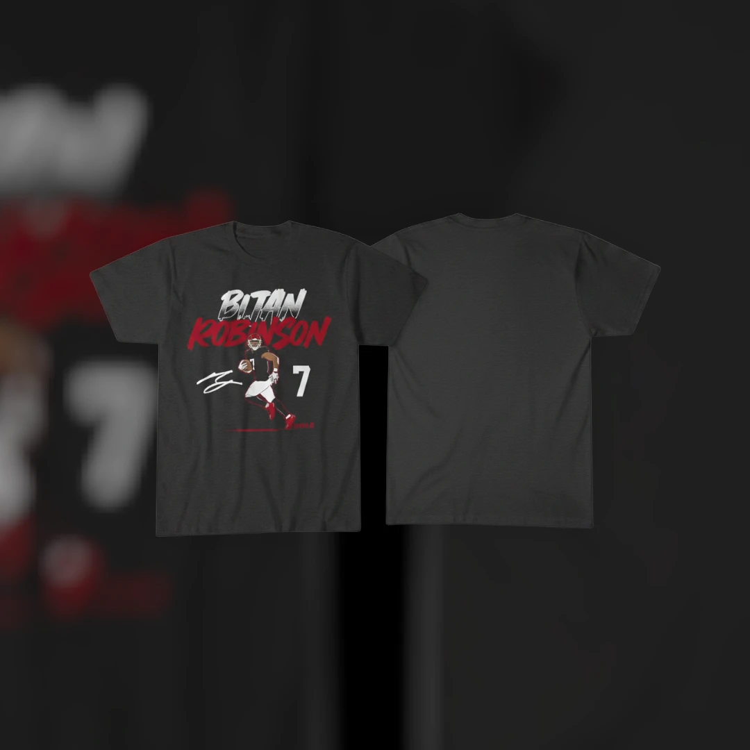 Bijan Robinson 7 Tee Atlanta Football Fan Shirt Game Day Tailgate Gift