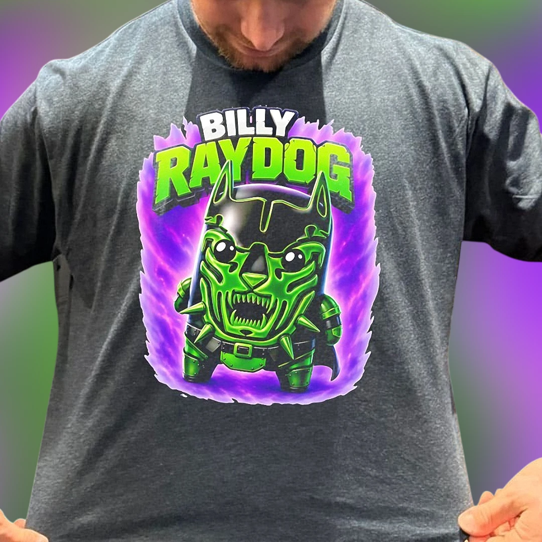 Billy Raydog Tee Neon Armor Comic Graphic Shirt for Men and Women