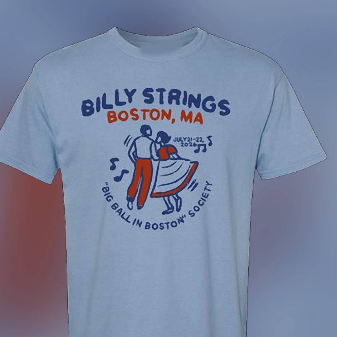 Billy Strings Boston MA Big Ball in Boston Society Tee, Retro July 21-22 2026 Concert Souvenir Graphic T-Shirt