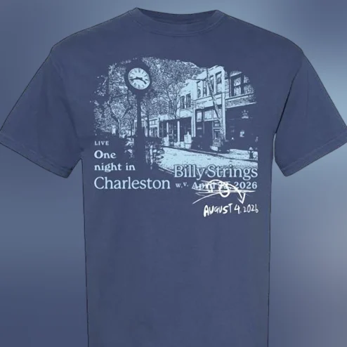 Billy Strings Live One Night in Charleston Tee Vintage Bluegrass Music Concert Tour Shirt