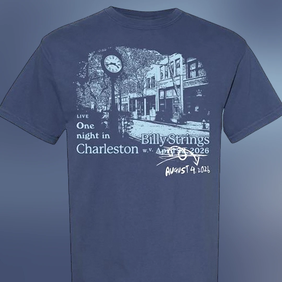 Billy Strings Live One Night in Charleston Tee Vintage Bluegrass Music Concert Tour Shirt