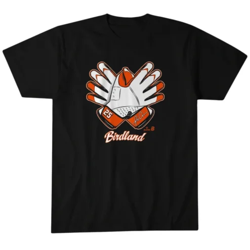 Birdland 25 Anthony Santander Signature Graphic Tee for Baltimore Baseball Fans